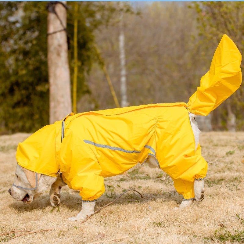 Waterproof Dog Raincoat with Tail Cover