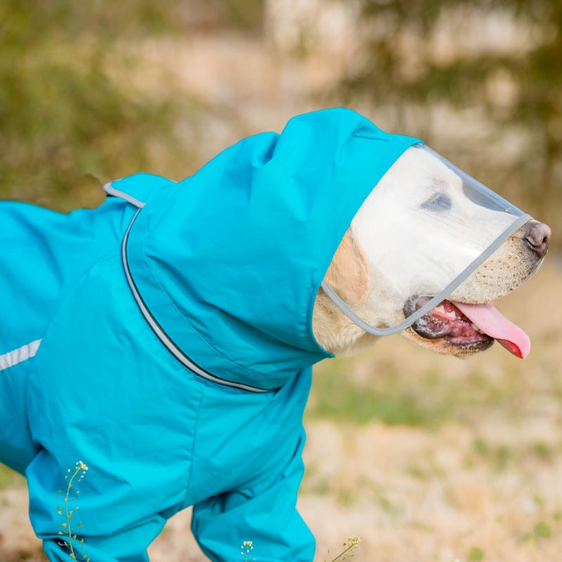 Waterproof Dog Raincoat with Tail Cover