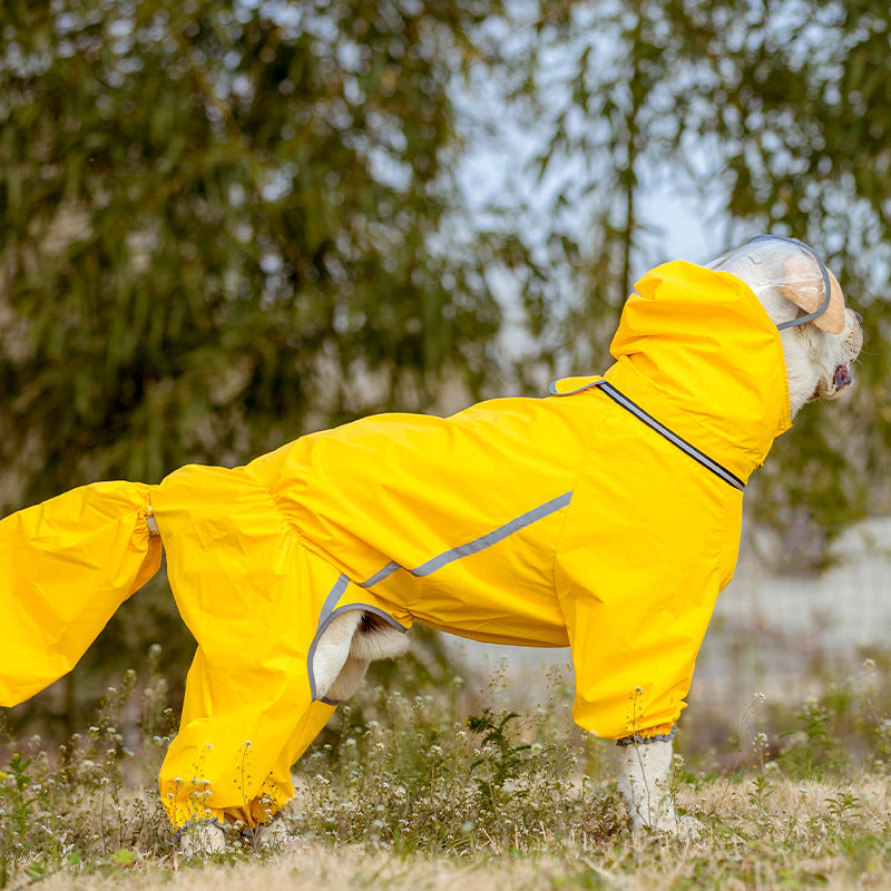 Waterproof Dog Raincoat with Tail Cover