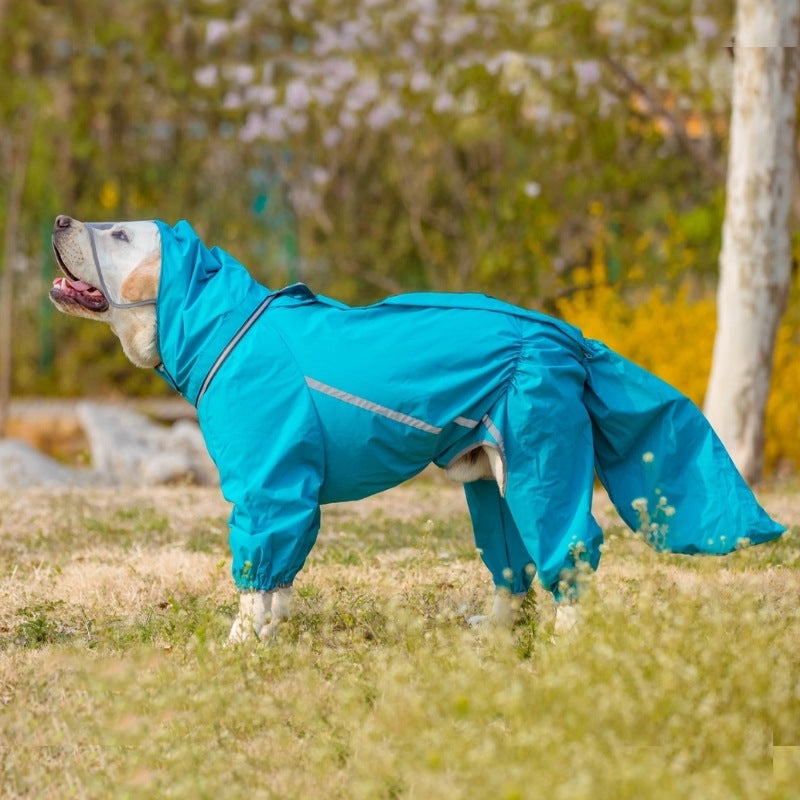 Waterproof Dog Raincoat with Tail Cover